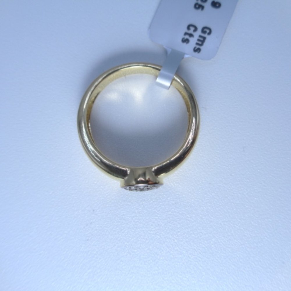 Silver 925 ring gold plated true diamonds (0.25CT)ring size 7,weight 3,05g